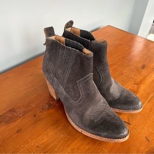 Grey suede Dolce Vita ankle boots